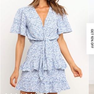 Blue Petal & Pup Floral Dress